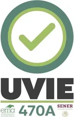 Logotipo de la certificación UVIE 470A